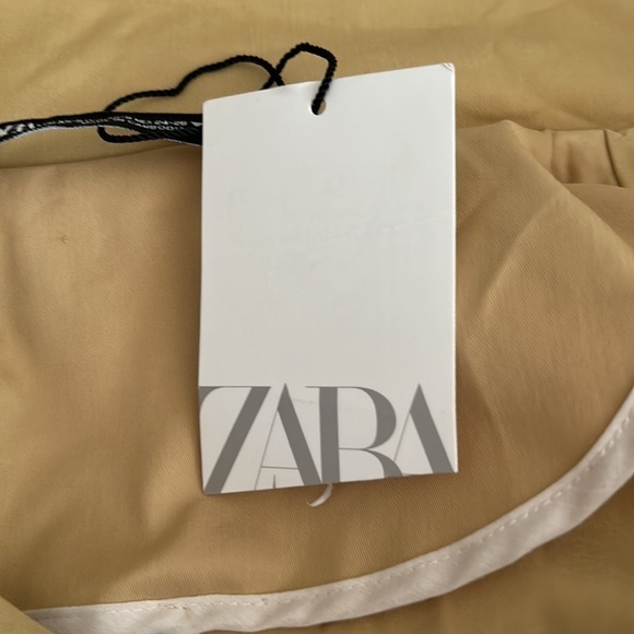 Zara Parka Large Pockets High Collar Color Straw Size XS/S - Picture 4 of 11